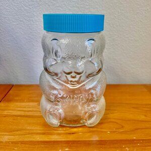 Vintage Skippy Glass Jar Coin Bank 100th Anniversary, Vintage Piggy Bank